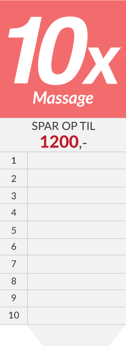 10x massage klippekort