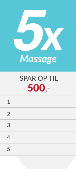 5x massage klippekort