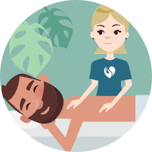 Firmamassage illustration